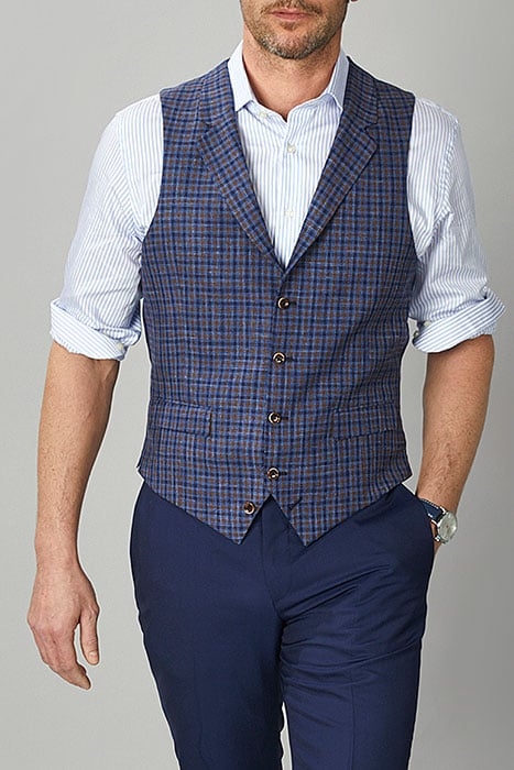 VEST WITH WOOL BLUE 6