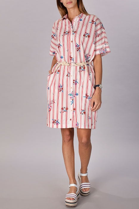 LONG SHIRT DRESS RED 2