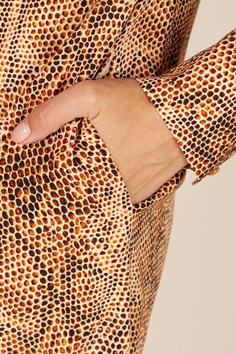 DRESS WITH BIG CUFFS BROWN 6