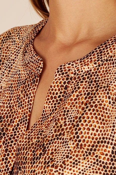 DRESS WITH BIG CUFFS BROWN 7