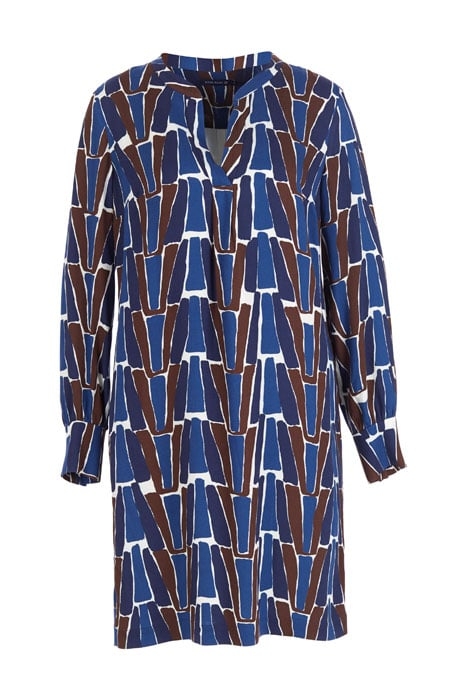 DRESS WITH BIG CUFFS BLUE 1