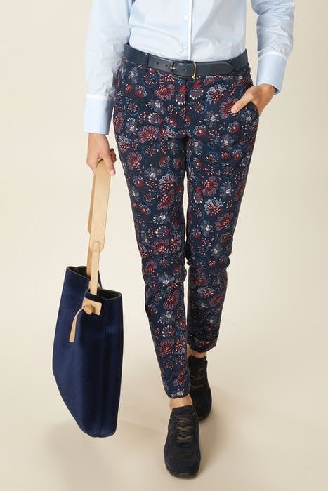 COTTON CHINO PANTS BLUE W90157 2