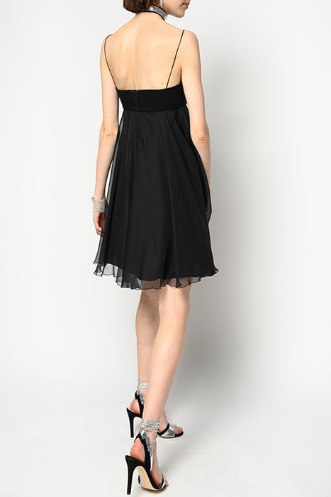 BIANCANEVE 1 ABITO CHIFFON BLACK 2