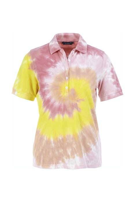 BASIC POLO SHSL TIE&DYE YELLOW 1