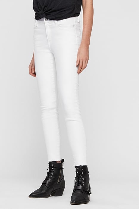 GRACE ANKLE FRAY JEAN WHITE 1