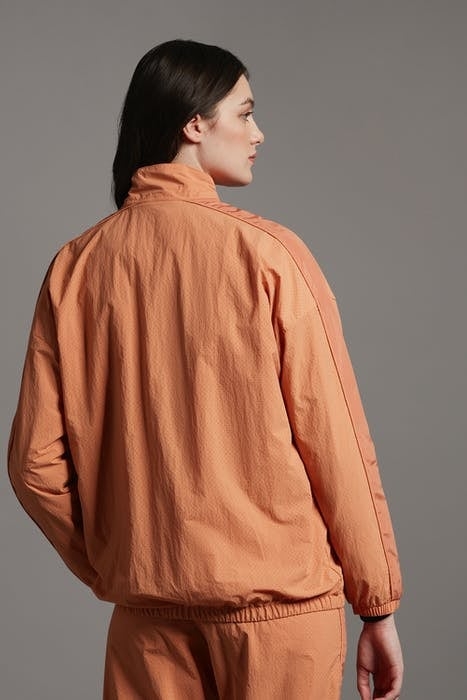PERFORATED FUNNEL NECK JACKET DUSK ORANGE 3