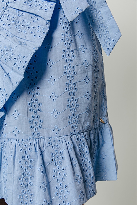 8291 - SHELBY BRODERIE ANGLAISE WRAP SKIRT BLUE 3