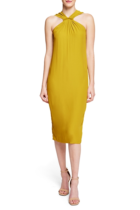 HILDA-HALTER BODYCON LIME BOTTLE GREEN 1