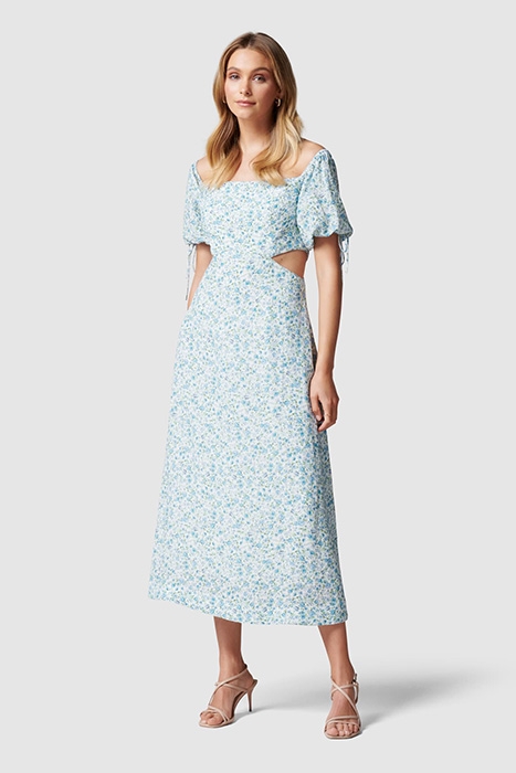 FRANKIE CUT OUT MIDI DRESS MINI DITSY 2