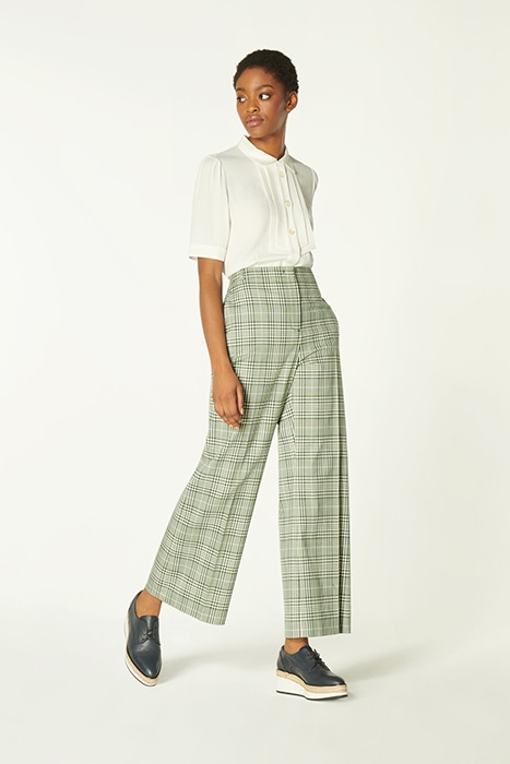 FAYE WIDE-LEG & FLARED JEANS  GREEN 1