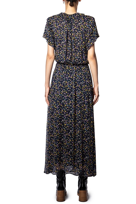 RAINY CRINKLE PRINT ETOILES ROBE ENCRE 2