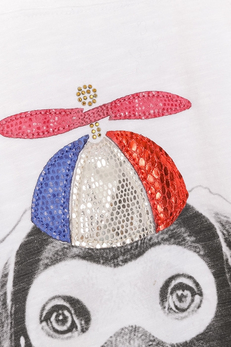 CREWNECK T-SHIRT YOKE LS WHITE 5