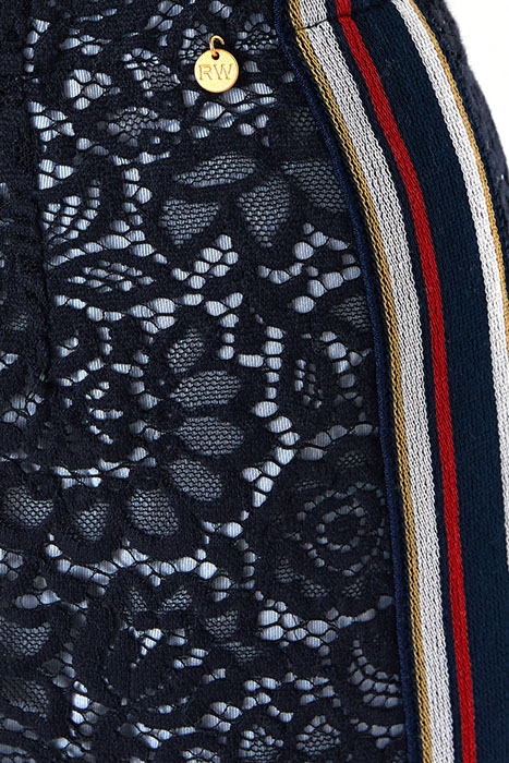 LACE SKIRT STRIPED TAPE SIDE BLUE 4