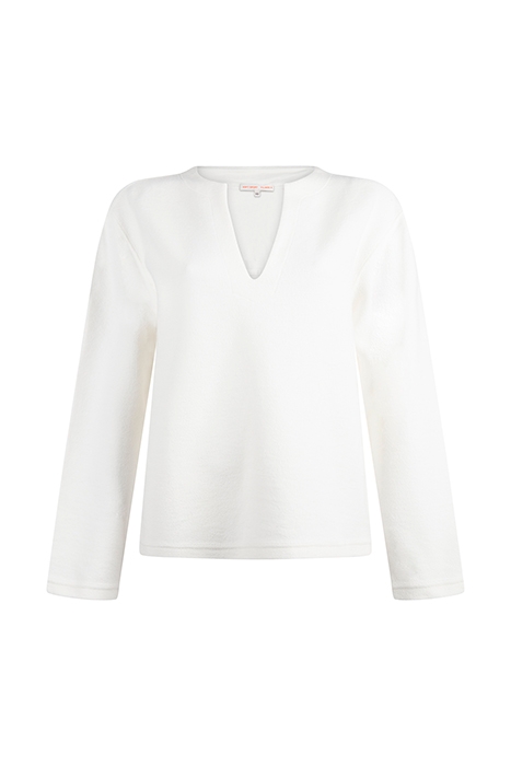 REVERSED SPLIT SWEATSHIRT WHITE CHAL 1