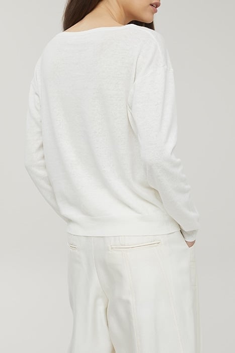 CREW LONG SLEEVE KNIT IVORY 2