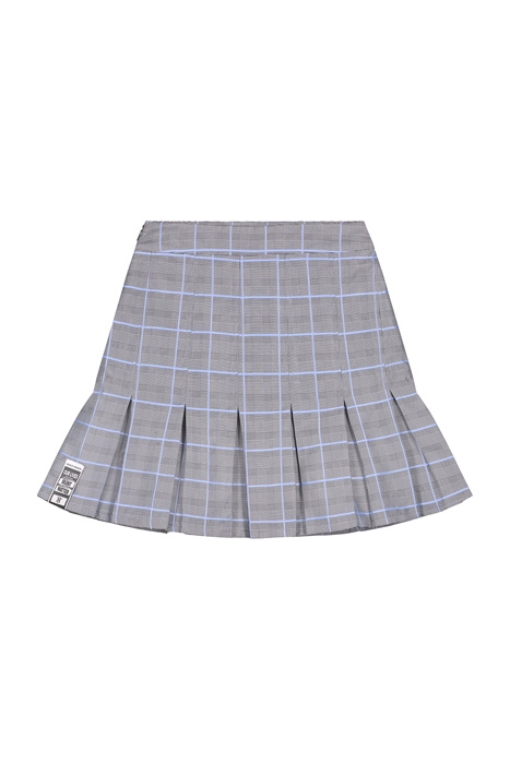 GREY BLUE CHECK KENEE SKIRT 3