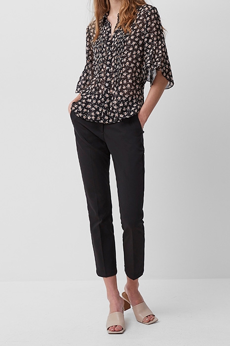 ESO AURA DITSY PINTUCK SHIRT BLACK MULTI 2