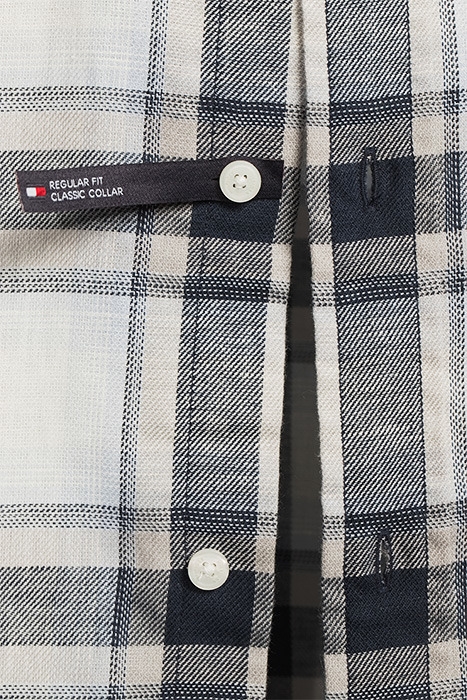 CO/LI OVERSIZED CHEC MEDIUM GREY HEATHER / ECRU / MULTI 5