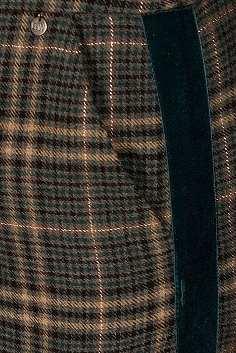 WIDE CHECKERED PANTS GREEN 5