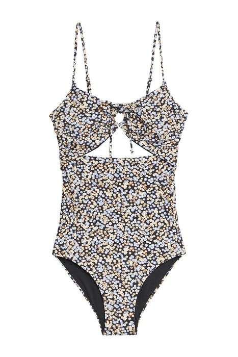 S OCEAN FLOWER ONE PIECE BLACK 1