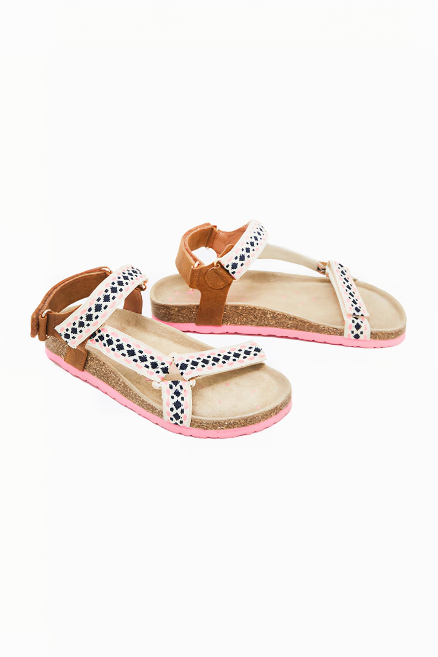 TREK FOOTBED SANDAL PINK MULTI 2