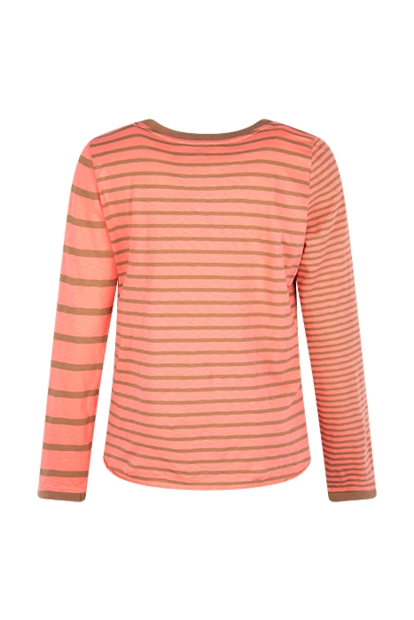 CASSIE CREW TEE CORAL MULTI 2