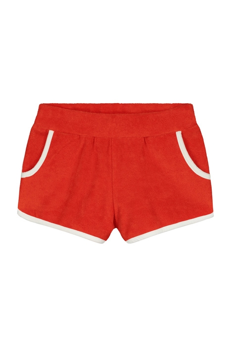 GIRLS TERRY SHORT TROPIC RED 1