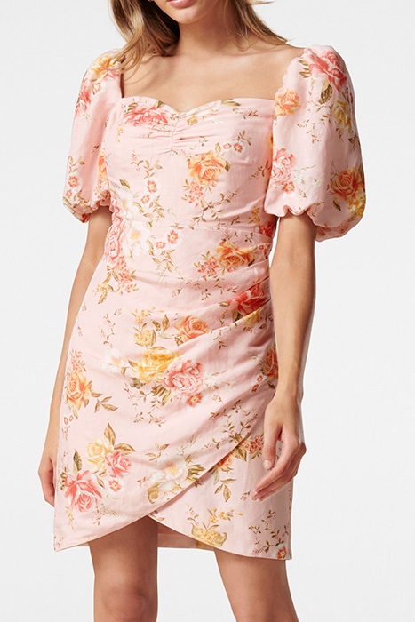 FLORA SWEETHEART MINI DRESS TEA ROSE FIELD 2