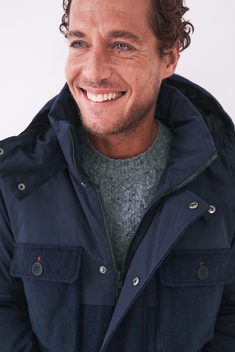 DANTON FABRIC MIX PARKA DARK NAVY 4