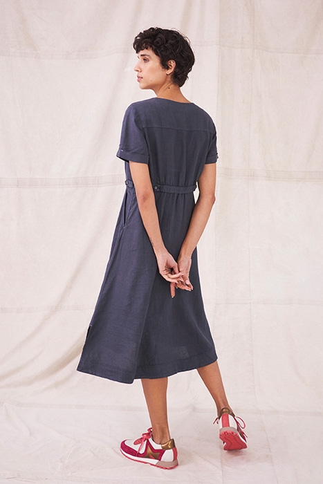 IVY LINEN MINI DRESS  PURPLE 3