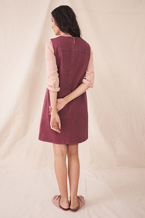 JANEY  COTTON PINAFORE MID PLUM 2