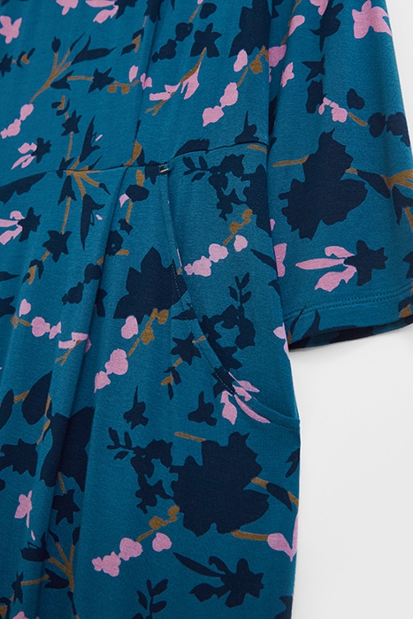 TESS ECO VERO JERSEY DRESS BLUE MULTI 5