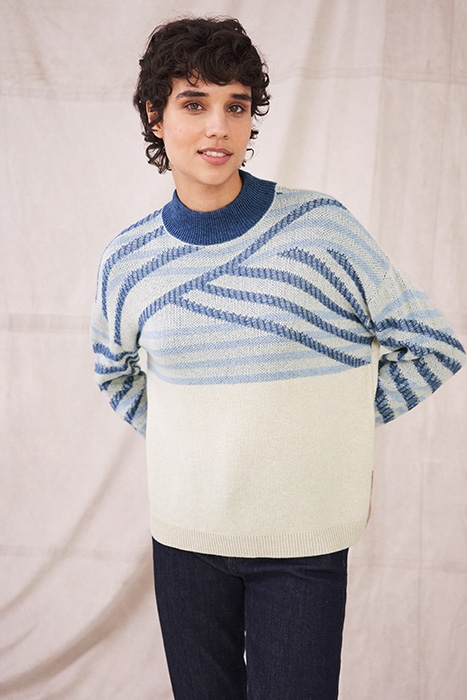 CUT ABOUT STRIPE JUMPER BLUE MULTI 2