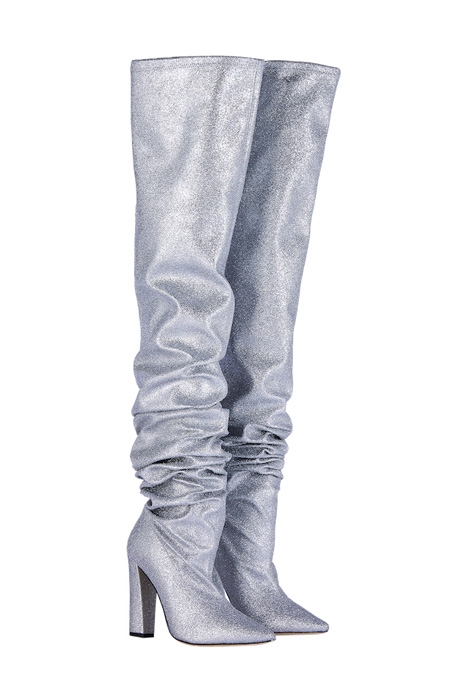WOMEN S GLITTER OVERKNEES SILVER 2