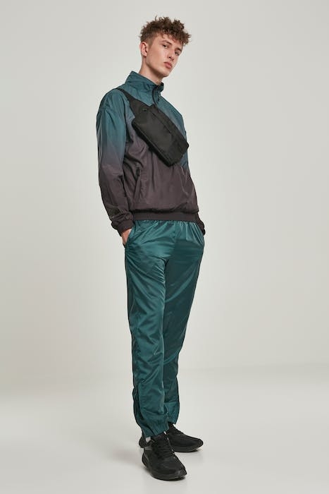 GRADIENT PULL OVER JACKET BLACK/BOTTLEGREEN 4