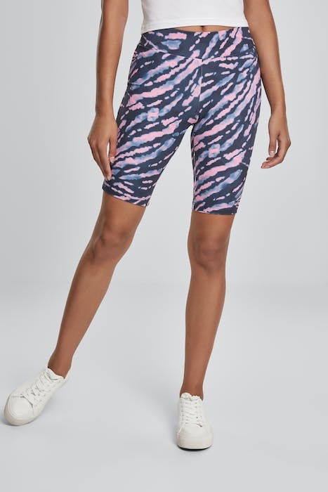 LADIES TIE DYE CYCLING SHORTS DARKSHADOW/PINK 2