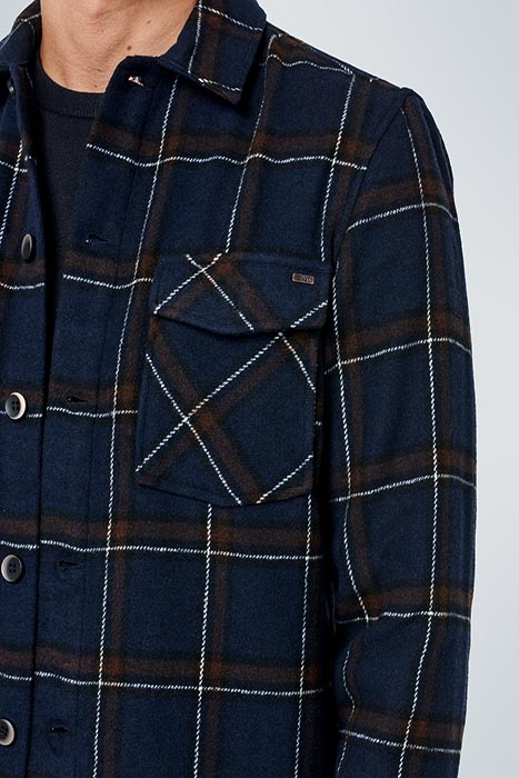 OVERSHIRT BUTTON CLOSURE CHECK WITH WOOL NIGHT 5