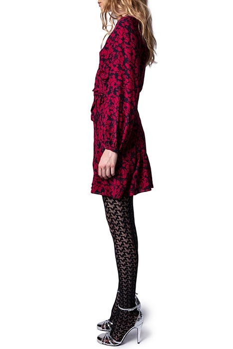 RUSSO BICO FLOWERS ROBE COURTE BORDEAUX 3