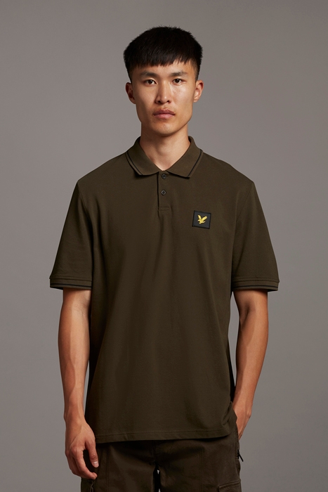 TIPPED POLO SHIRT OLIVE 1