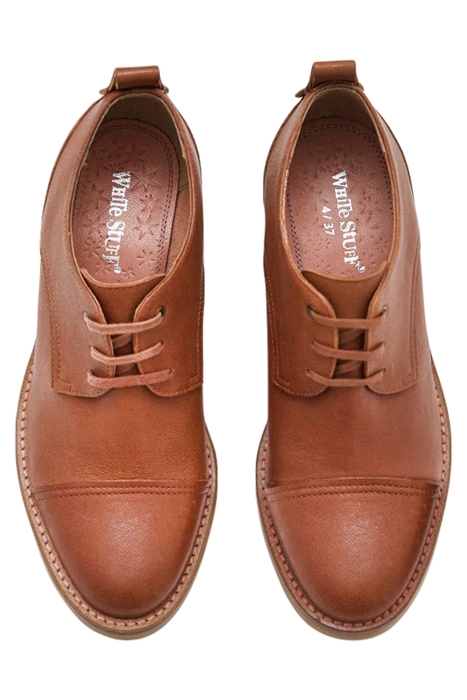 CHUNKY LACE UP SHOE BOOT MID TAN 3