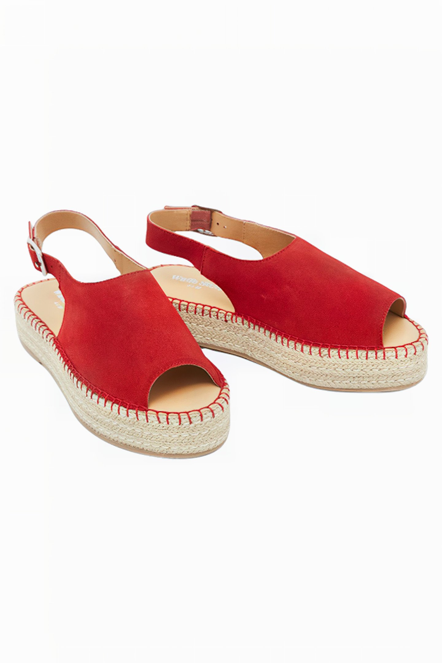 ROXANNE SUEDE FLATFORM DEEP RED 2