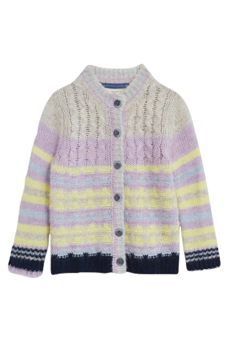 MINI ORCHID CABLE CARDI PURPLE MULTI 1