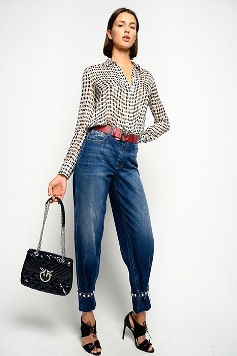 NICCOLO CAMICIA DEVORE ST.POIS WHITE/BLACK 2