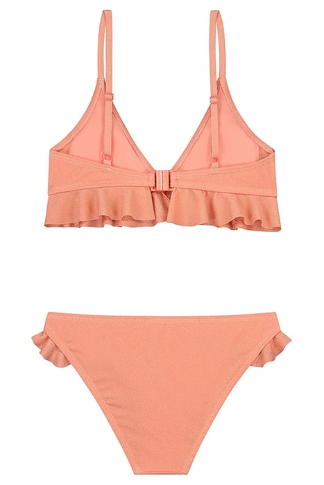 GIRLS ROSIE RUFFLE BIKINI SET SICILY GLITTER BLUSH PINK 2