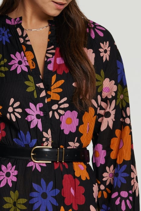 LADIES ROUEN DRESS RETRO FLOWER 8