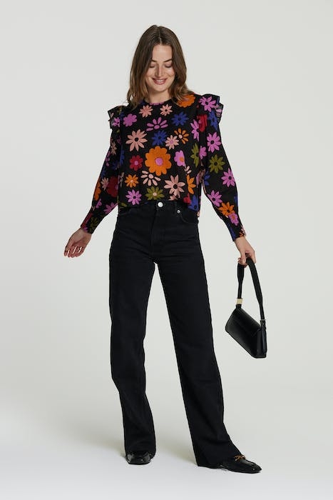 LADIES SAN MARINO BLOUSE RETRO FLOWER 4