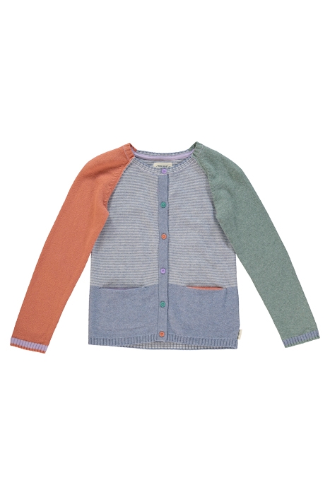 CLARA COLOURBLOCK CARDIGAN BLUE MULTI 1