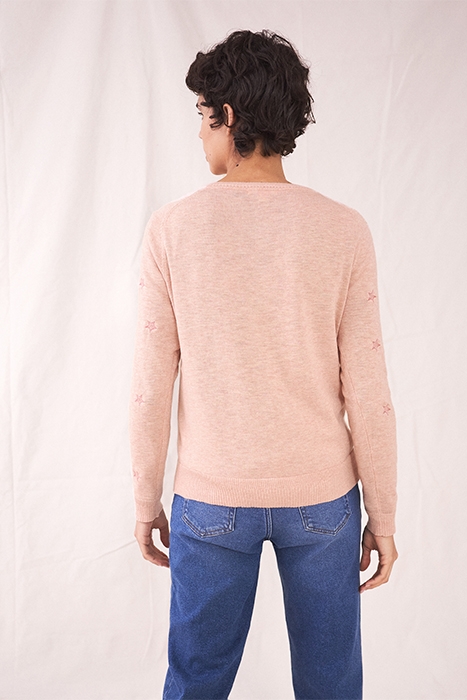 LULU EMBROIDERED CARDI  PINK 3