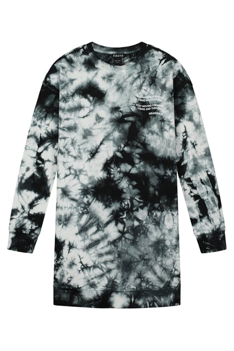 KEEP TIE DYE SWEATDRESS BLACK 1