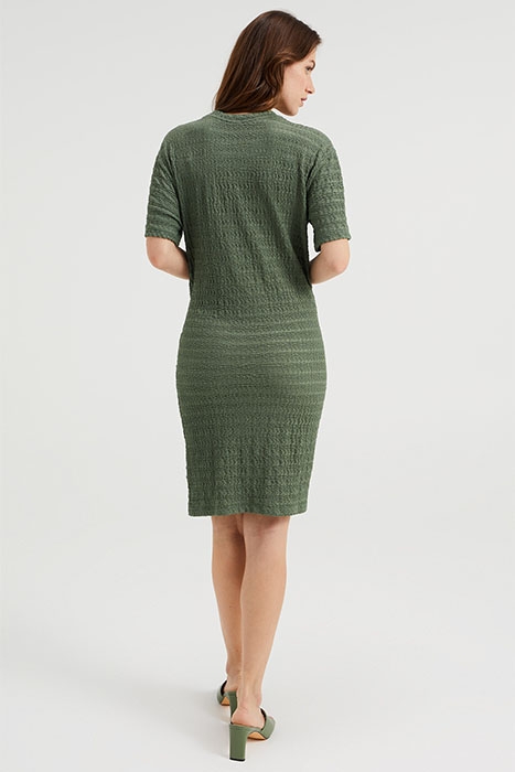LADIES TEXTURED WRAP DRESS SEA GREEN 3